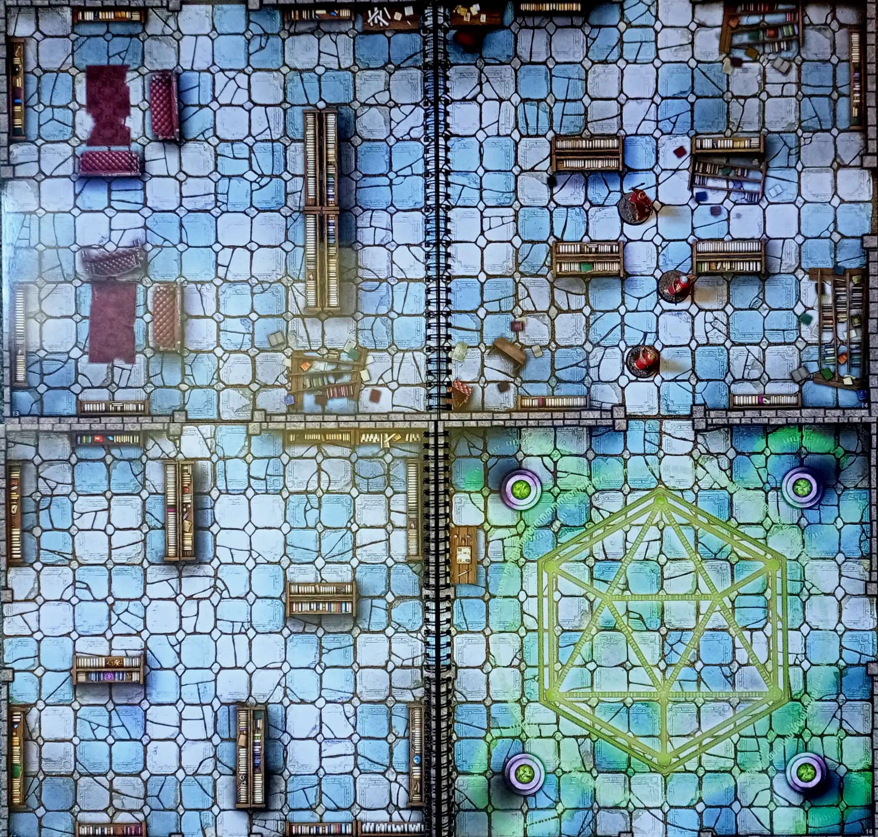 Battle mats side by side