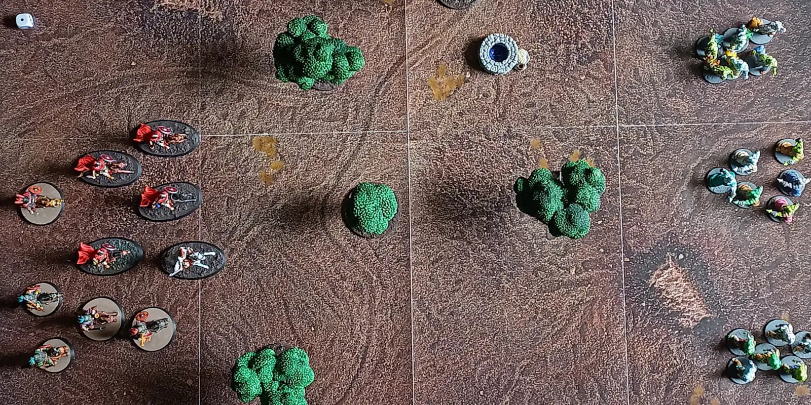 Starting positions for the charge of the Rohirrim