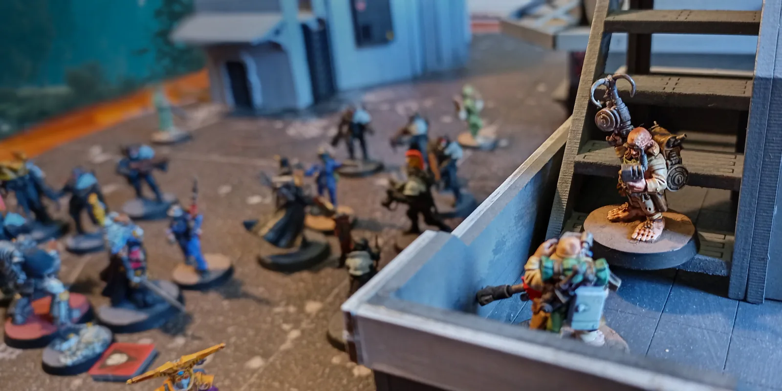 Snipers watch over the production facility.