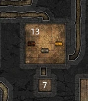 Room 13 does not connect to room 7.